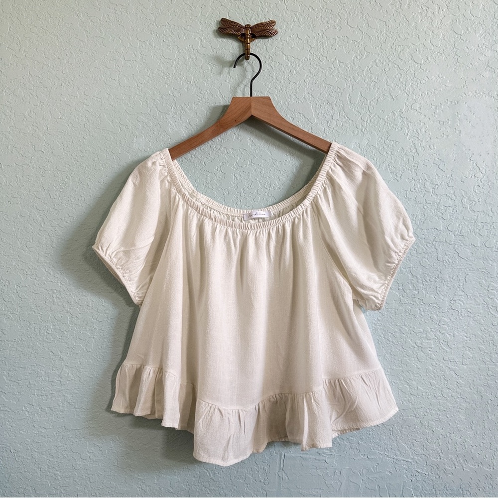 NWOT•Ces Femme•Boho Cream Top for Women